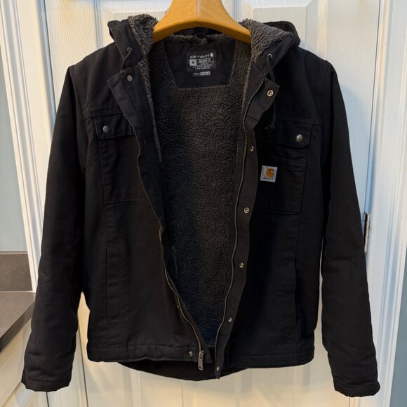 Carhartt Washed Duck Sherpa-Lined Relaxed Fit Utility Jacket OJ3826 - Medium - Picture 4 of 9